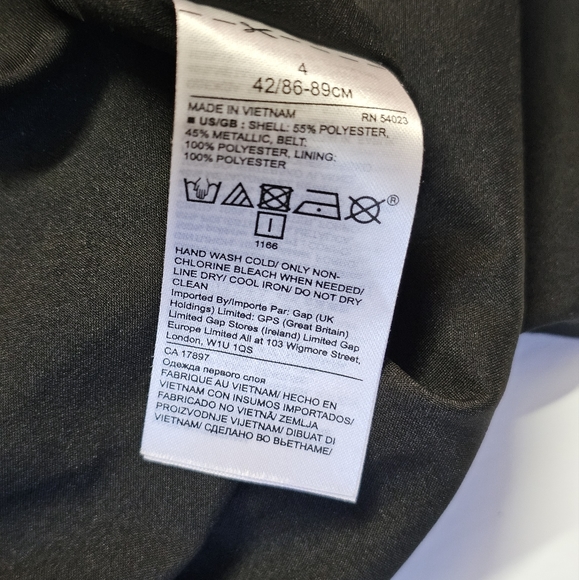 Banana Republic cocktail Metallic silver  dress size 4 - Picture 8 of 8